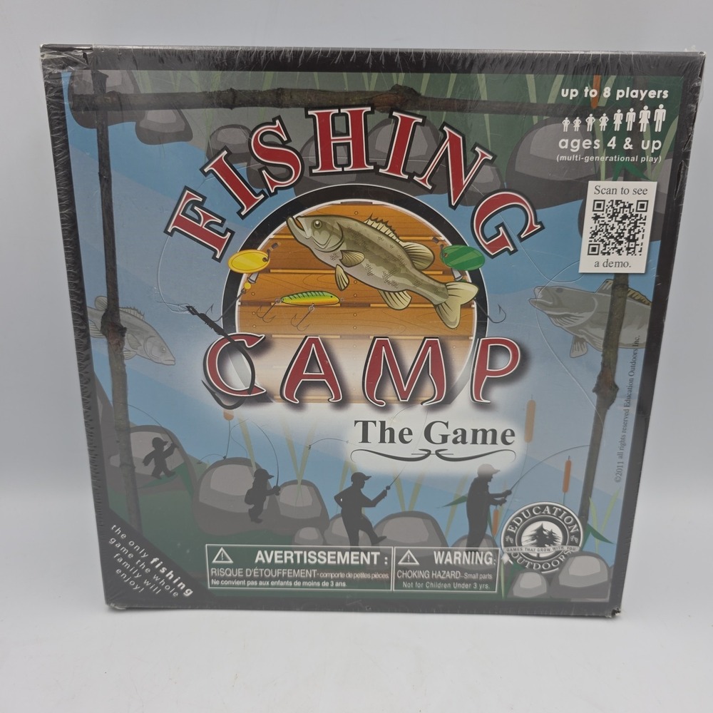 Fishing Camp Board Game Education Outdoors Family Fun Group New Factory Sealed